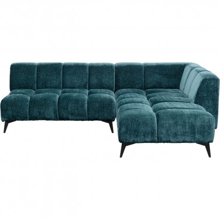 Corner Sofa Nia right velvet blue Kare Design