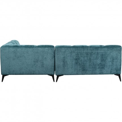 Corner Sofa Nia right velvet blue Kare Design