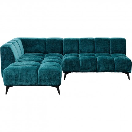 Corner Sofa Nia left velvet blue Kare Design