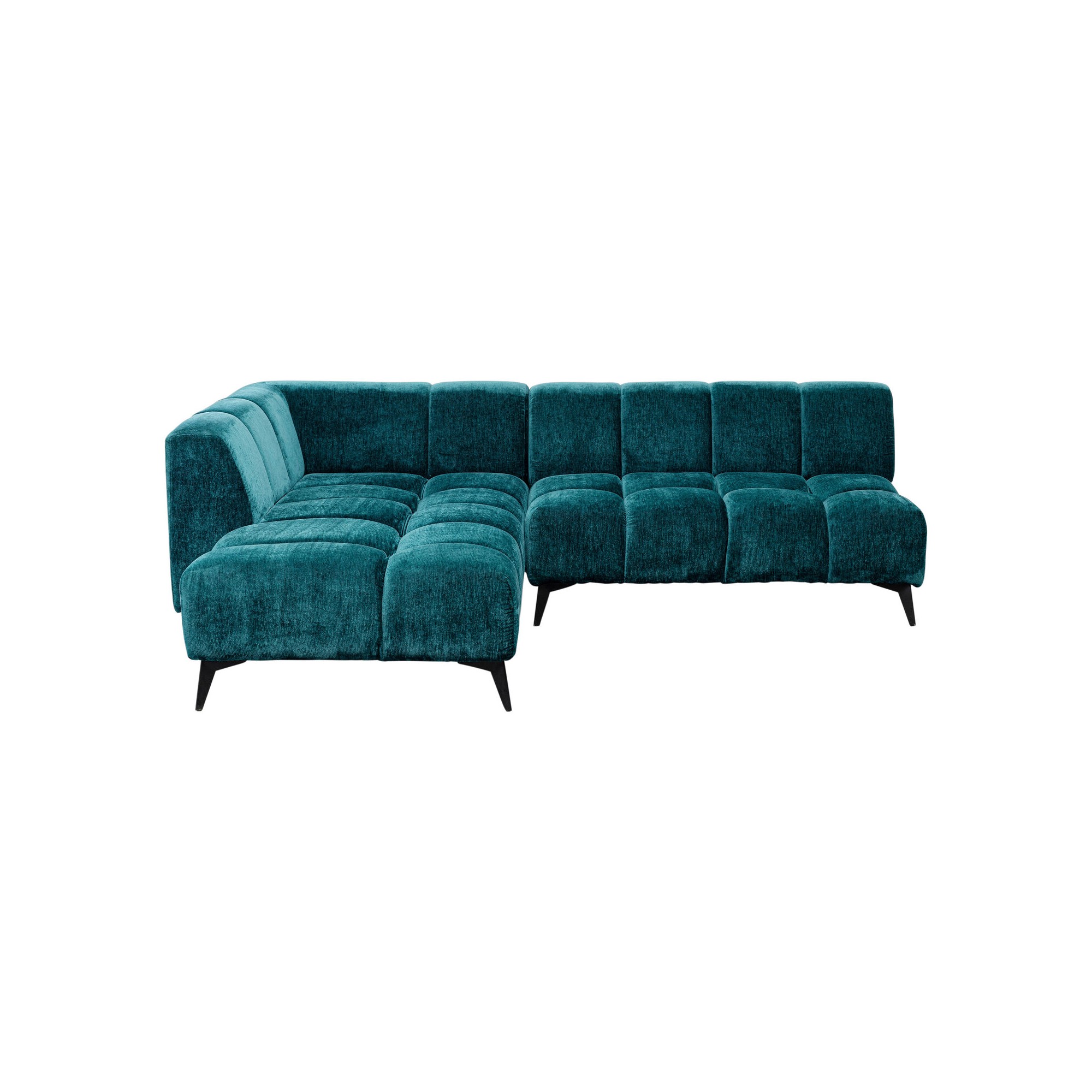 Corner Sofa Nia left velvet blue Kare Design