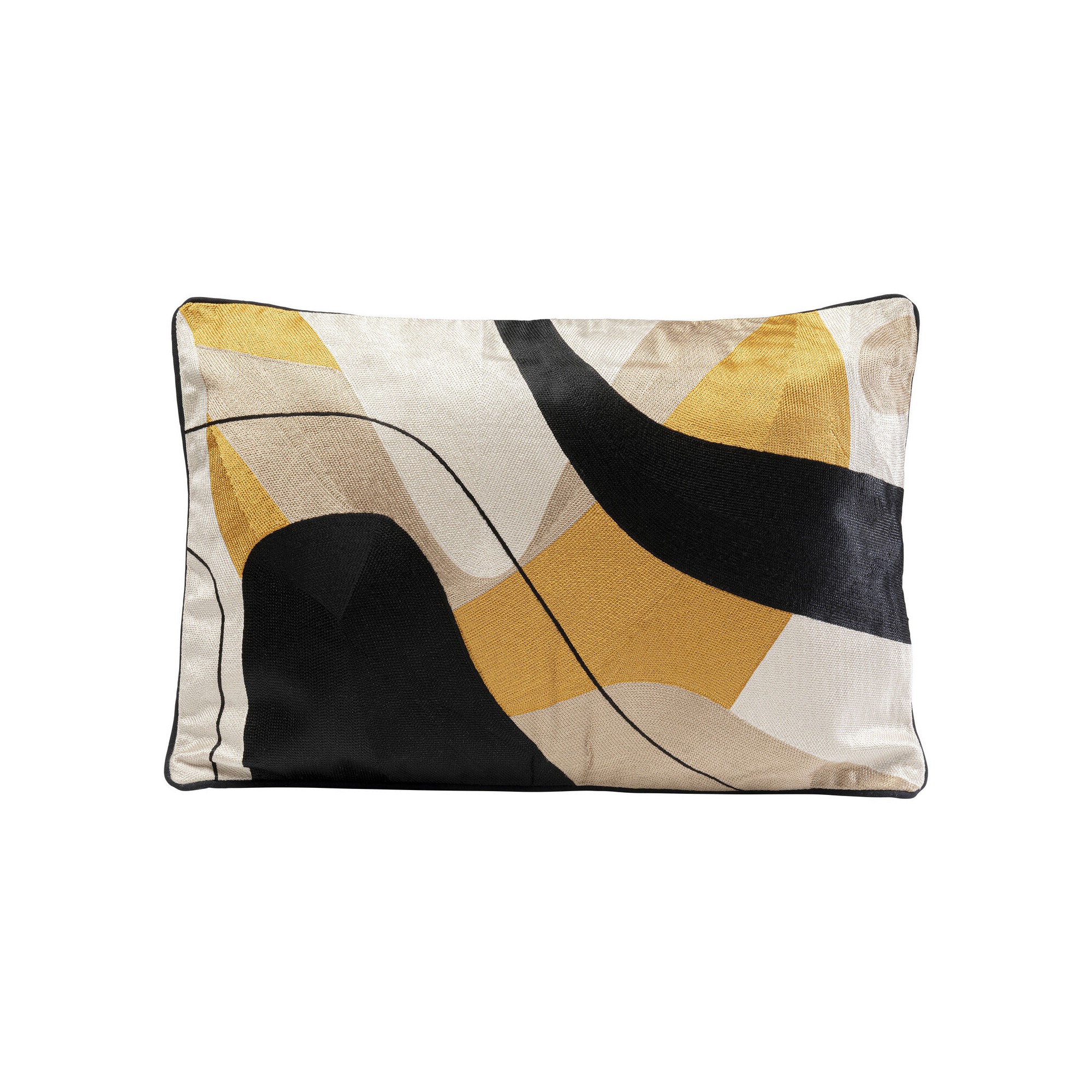 Coussin Kissen Fields jaune 60x40cm