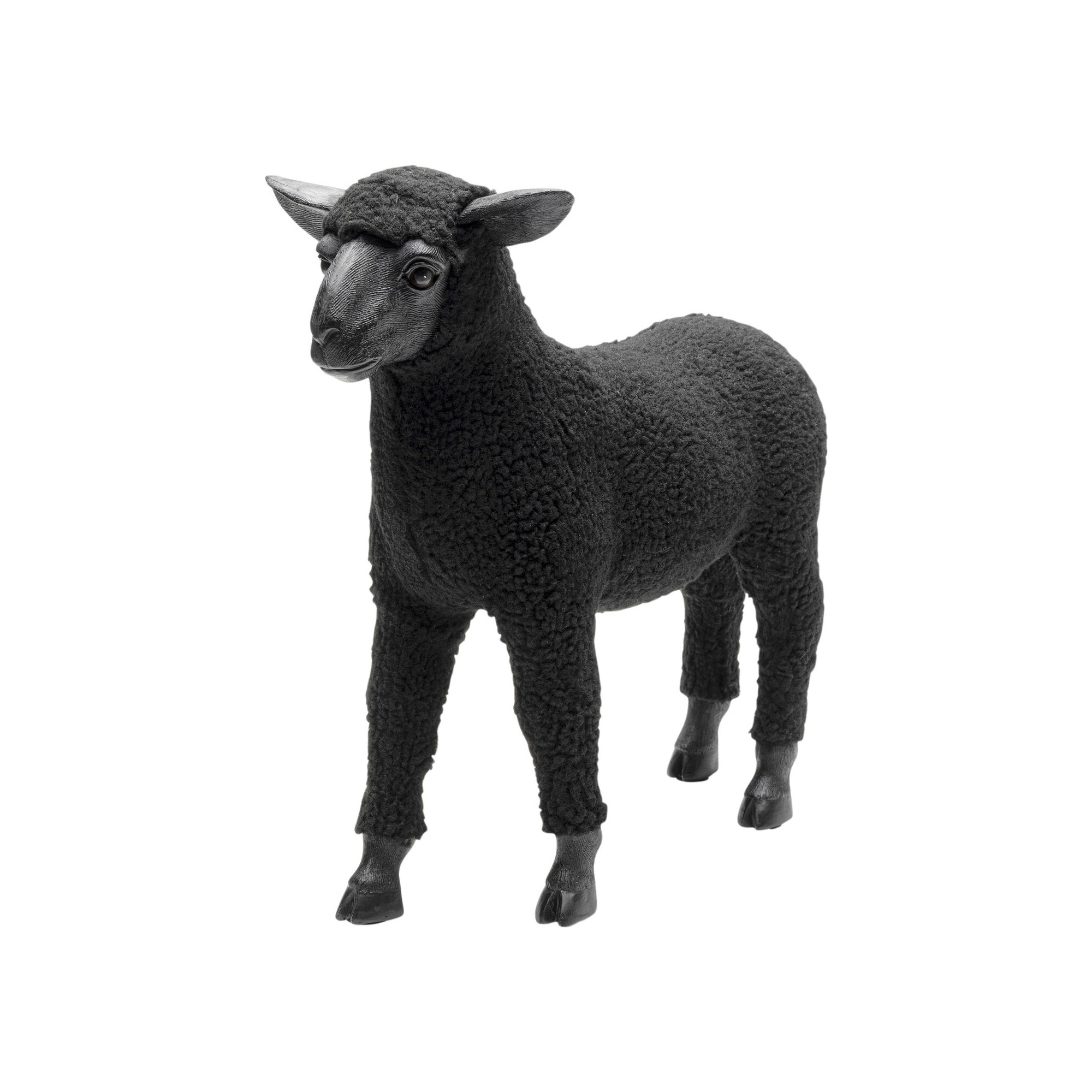 Figurine décorative Happy Sheep Wool noir 37cm