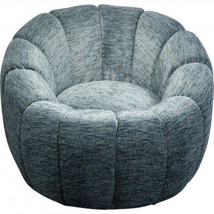 Swivel Armchair Fiori blue Kare Design