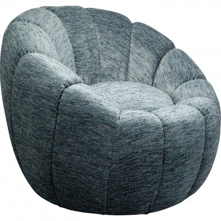 Draaifauteuil Fiori blauw Kare Design