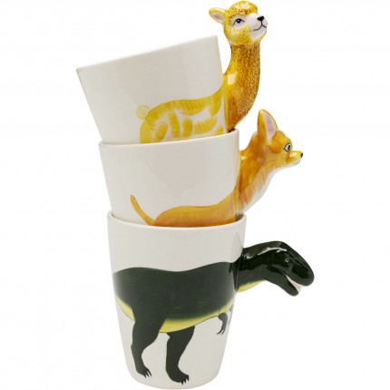 Mug alpaca yellow (4/set) Kare Design