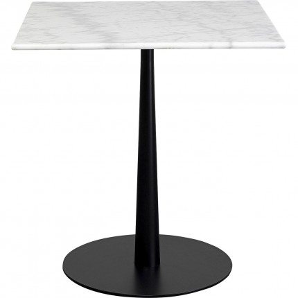 Eettafel Bistrot Capri 70x70cm wit marmer Kare Design