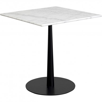 Eettafel Bistrot Capri 70x70cm wit marmer Kare Design