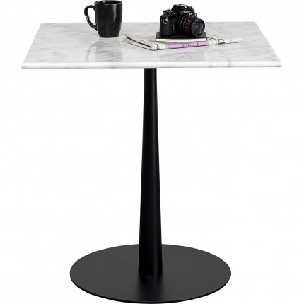 Eettafel Bistrot Capri 70x70cm wit marmer Kare Design