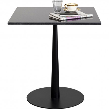 Eettafel Bistrot Capri 70x70cm zwart graniet Kare Design