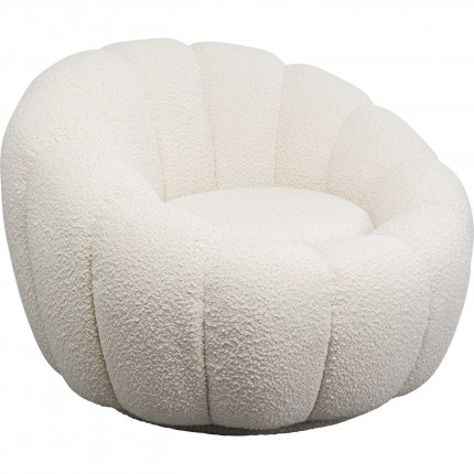 Swivel Armchair Peppo Bloom white Kare Design