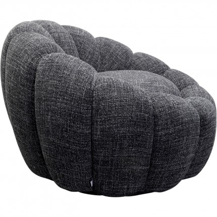 Swivel Armchair Peppo Bloom Melange black Kare Design