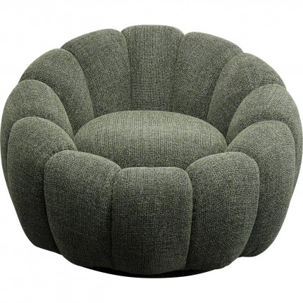 Draaifauteuil Peppo Bloom Melange groen Kare Design