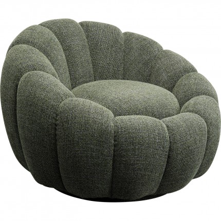 Swivel Armchair Peppo Bloom Melange green Kare Design