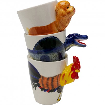 Mokken dinosaurus blauw (4/set) Kare Design