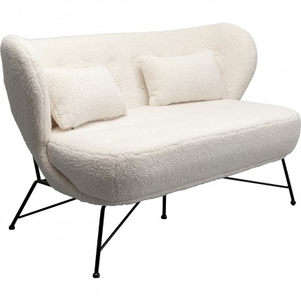 Sofa Jacky Teddy 2-Seater white Kare Design