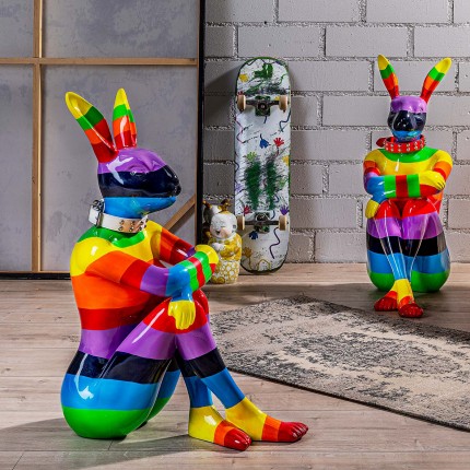 Deco Sitting Rabbit Rainbow XL 80cm Kare Design