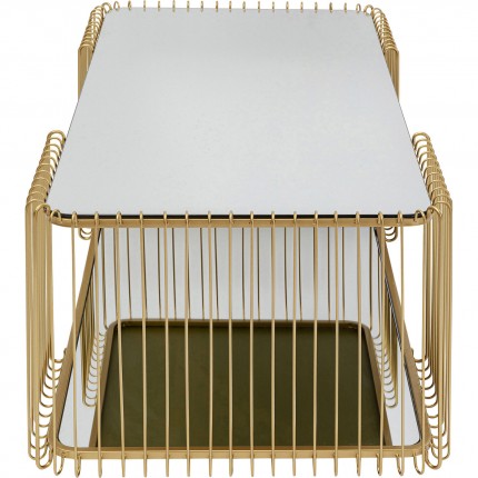 Coffee Table Wire Double 120x60cm brass Kare Design