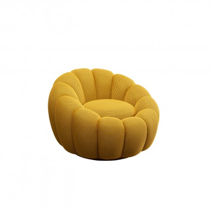 Swivel Armchair Peppo Bloom yellow Kare Design