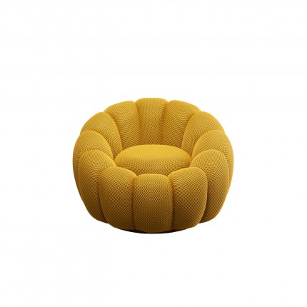 Swivel Armchair Peppo Bloom yellow Kare Design