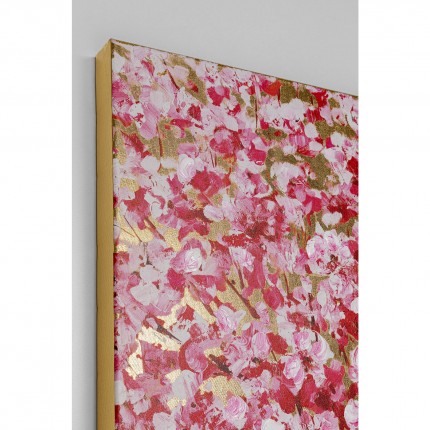 Schilderij Flower Couple Gold Pink 100x80cm Kare Design