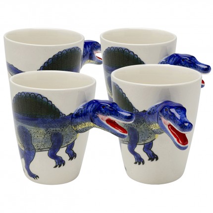 Mokken dinosaurus blauw (4/set) Kare Design