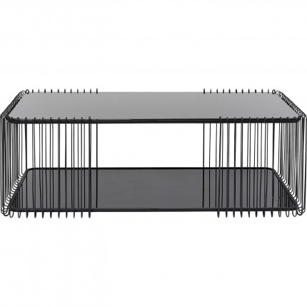 Coffee Table Wire Double 120x60cm black Kare Design