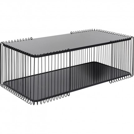 Coffee Table Wire Double 120x60cm black Kare Design