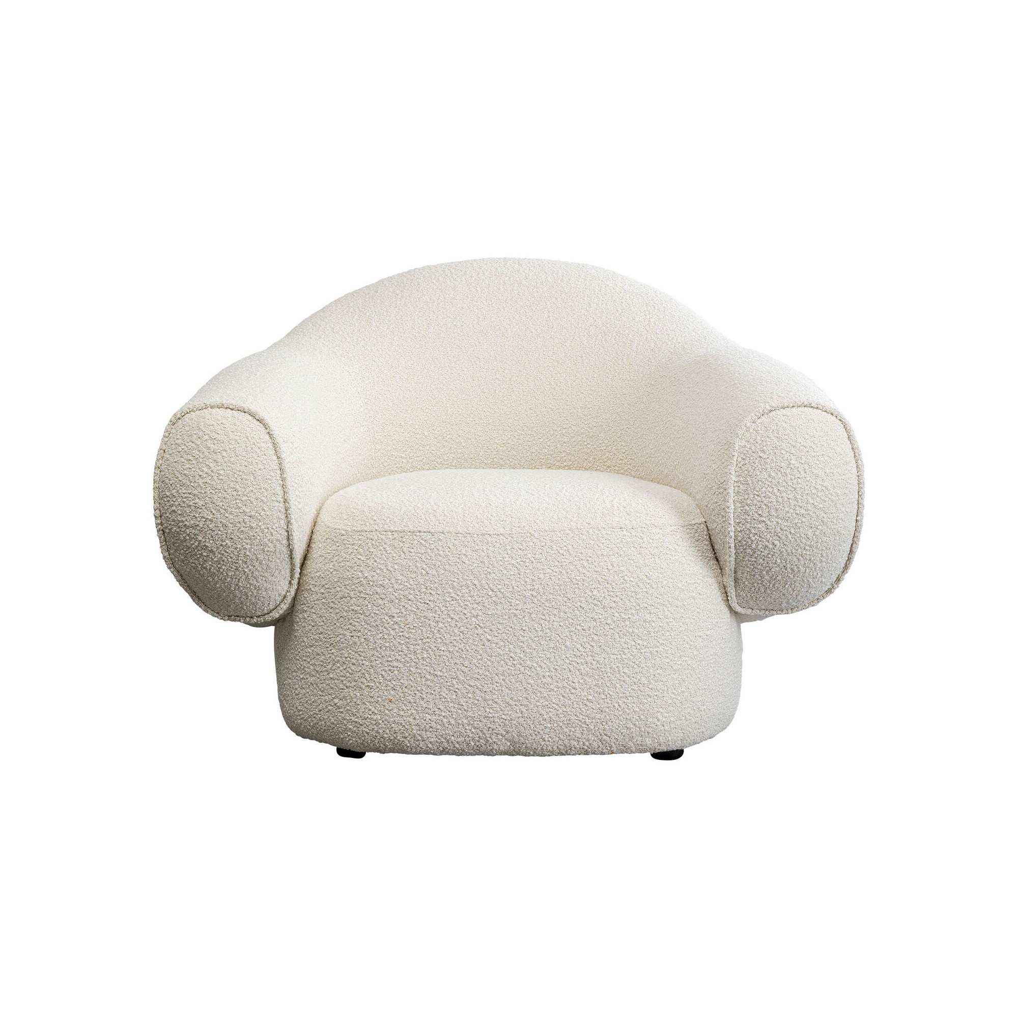 Fauteuil Dreamy bouclé crème