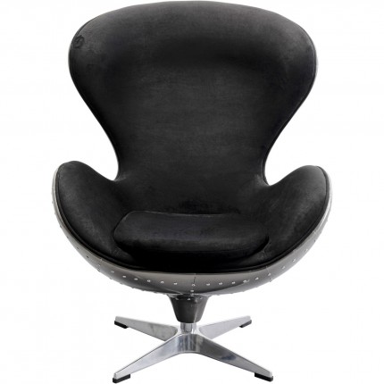 Swivel Armchair Lounge gun metal Kare Design