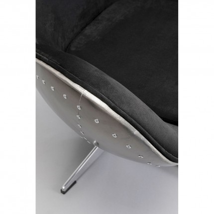 Draaifauteuil Lounge geweermetaal Kare Design