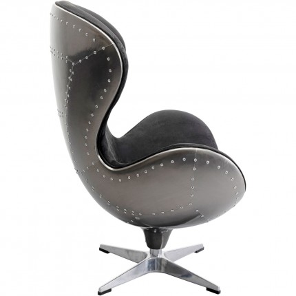 Draaifauteuil Lounge geweermetaal Kare Design