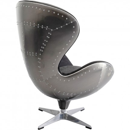 Draaifauteuil Lounge geweermetaal Kare Design