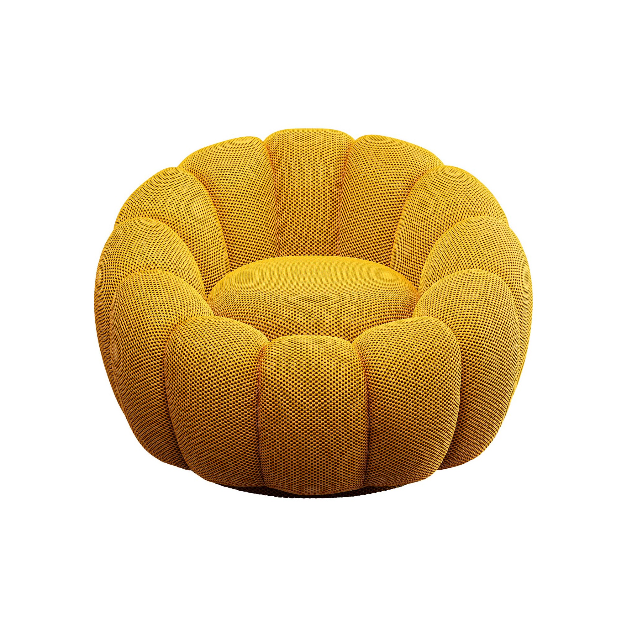 Swivel Armchair Peppo Bloom yellow Kare Design