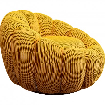 Swivel Armchair Peppo Bloom yellow Kare Design