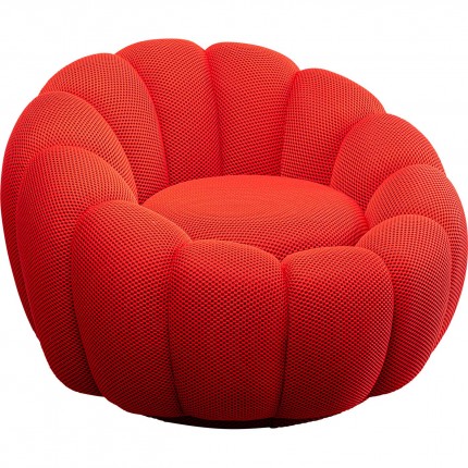 Swivel Armchair Peppo Bloom red Kare Design