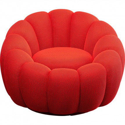 Draaifauteuil Peppo Bloom rood Kare Design