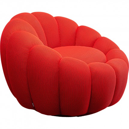 Draaifauteuil Peppo Bloom rood Kare Design