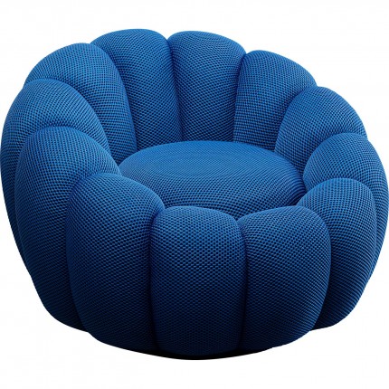 Draaifauteuil Peppo Bloom blauw Kare Design