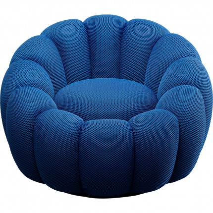 Draaifauteuil Peppo Bloom blauw Kare Design