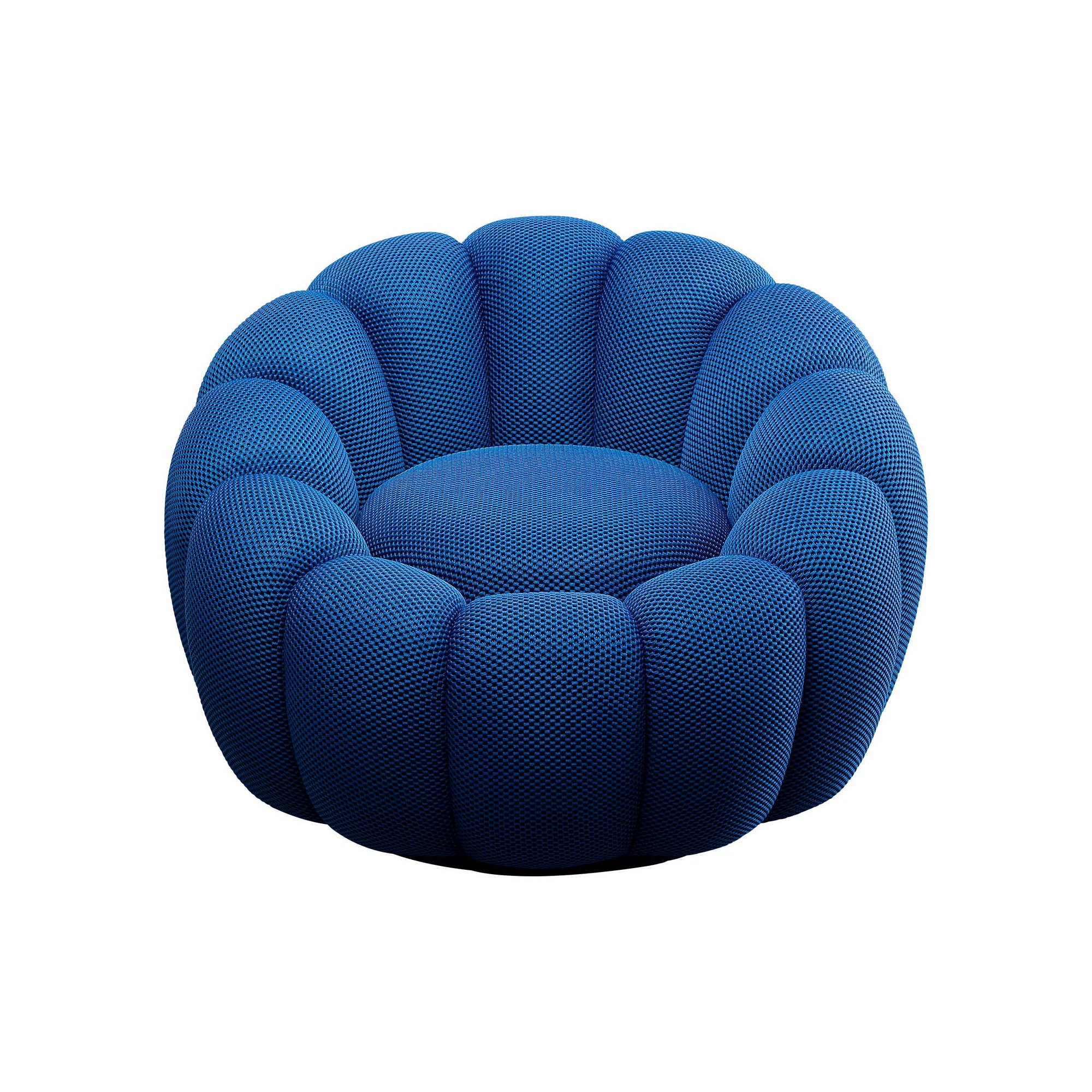 Draaifauteuil Peppo Bloom blauw Kare Design