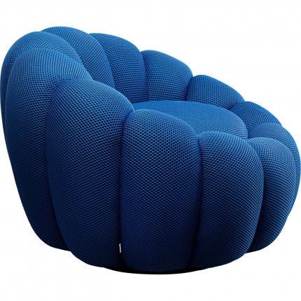 Draaifauteuil Peppo Bloom blauw Kare Design