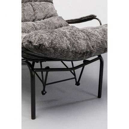 Fauteuil en Voetensteun Vienna Swing grijs Kare Design