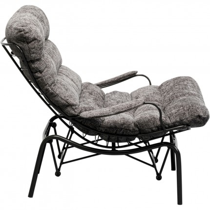 Fauteuil en Voetensteun Vienna Swing grijs Kare Design