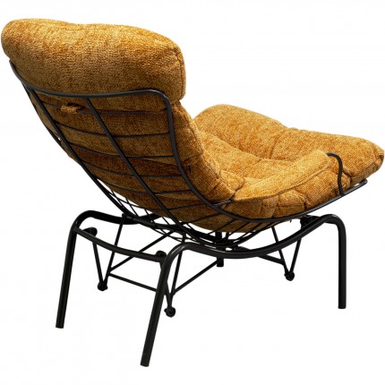 Fauteuil en Voetensteun Vienna Swing geel Kare Design