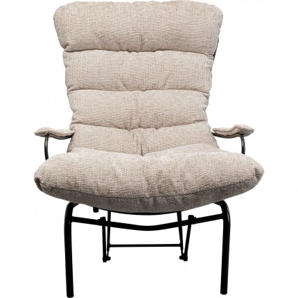 Fauteuil en Voetensteun Vienna Swing beige Kare Design