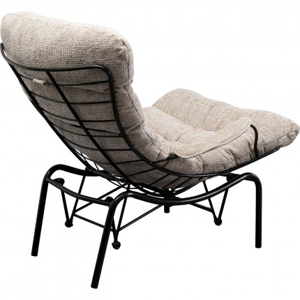 Fauteuil en Voetensteun Vienna Swing beige Kare Design