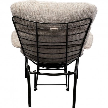 Armchair with stool Vienna Swing beige Kare Design