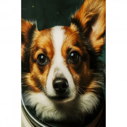 Glass Picture astronaut dogs 80x60cm Kare Design