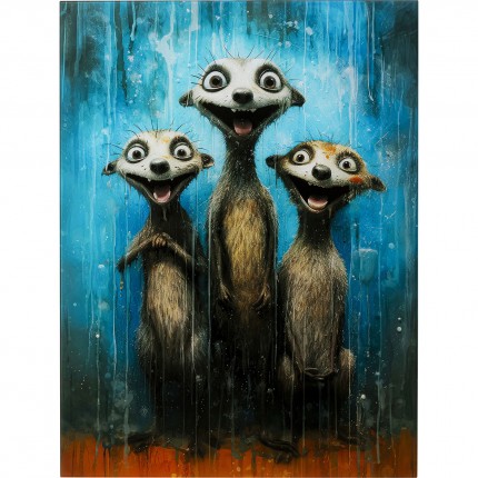 Glass Picture meerkats 60x80cm Kare Design