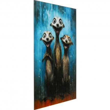 Glass Picture meerkats 60x80cm Kare Design